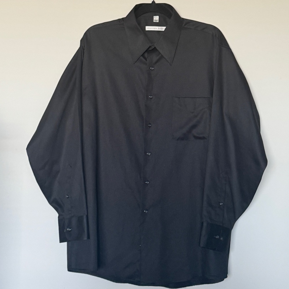 Geoffrey Beene Classic Black Sateen Top 🔝